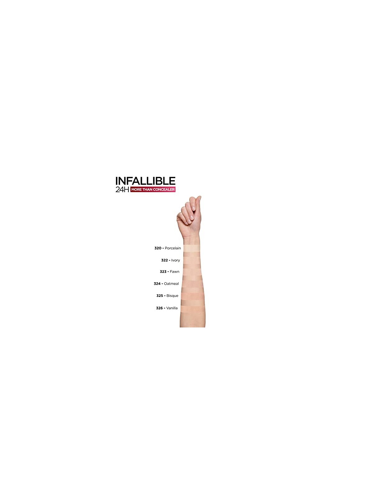 LOrï¿½ï¿½al Infailliable More Than Concealer Correttore correttore completo 11 ml donna 325 Bisque
