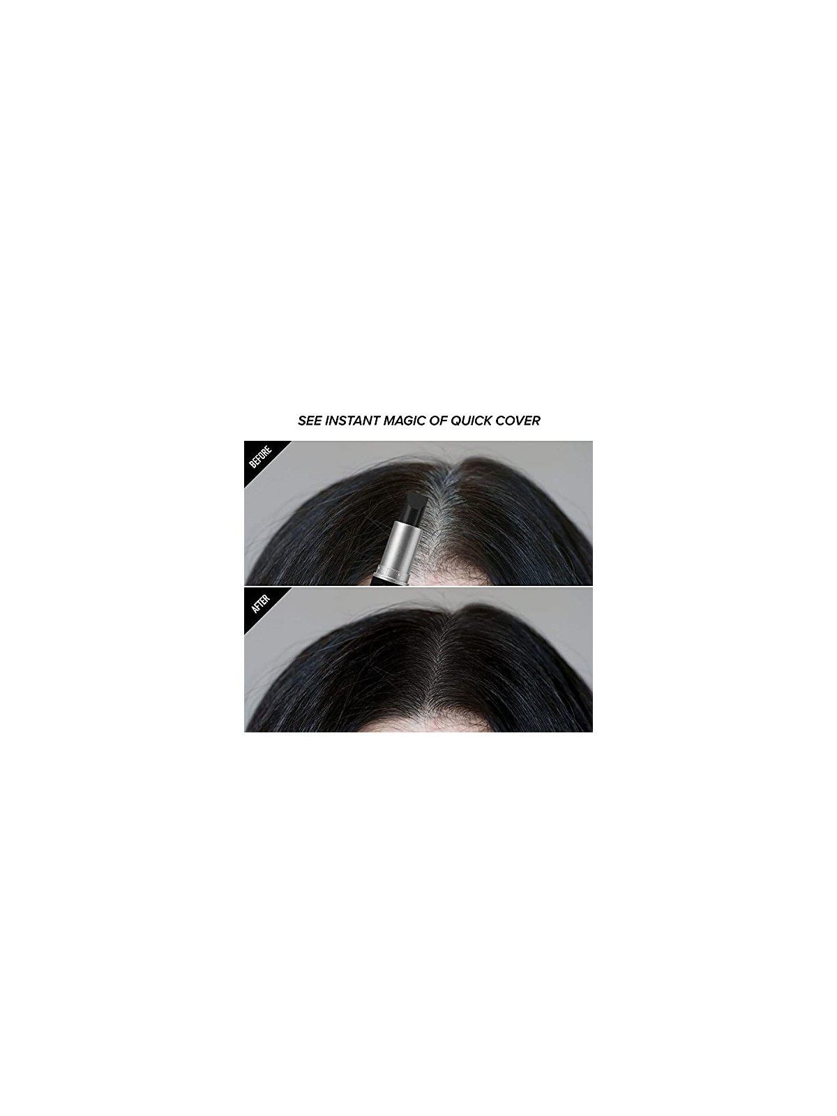 Kiss My Face Stick per ritocco capelli grigi Quick Cover 6 g donna Black