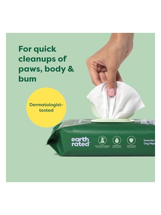 Earth Rated PET WIPES bio lavanda 100 unit