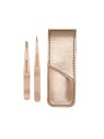 Rose Gold Tweezers Set with Case Unisex