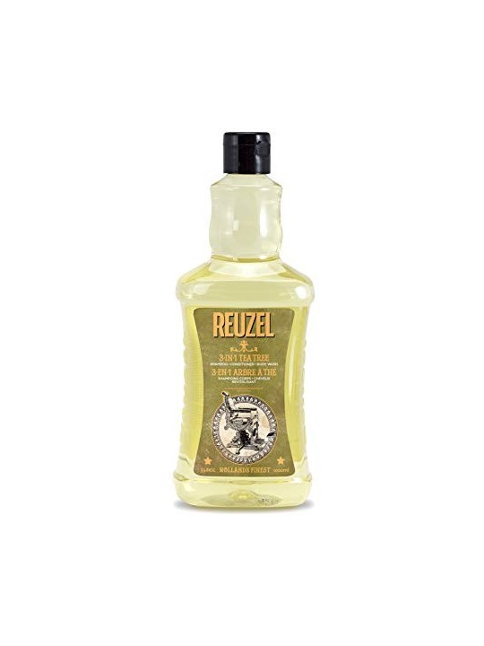 Reuzel Shampoobalsamobagnoschiuma Tea Tree 3 in 1 Shampoo da uomo 3in1 uomo 1000ml