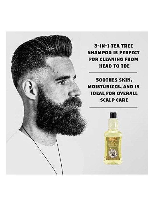 Reuzel Shampoobalsamobagnoschiuma Tea Tree 3 in 1 Shampoo da uomo 3in1 uomo 1000ml