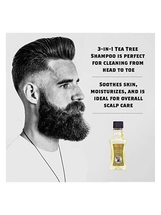 Reuzel Shampoobalsamobagnoschiuma Tea Tree 3 in 1 Shampoo da uomo 3in1 uomo 100ml