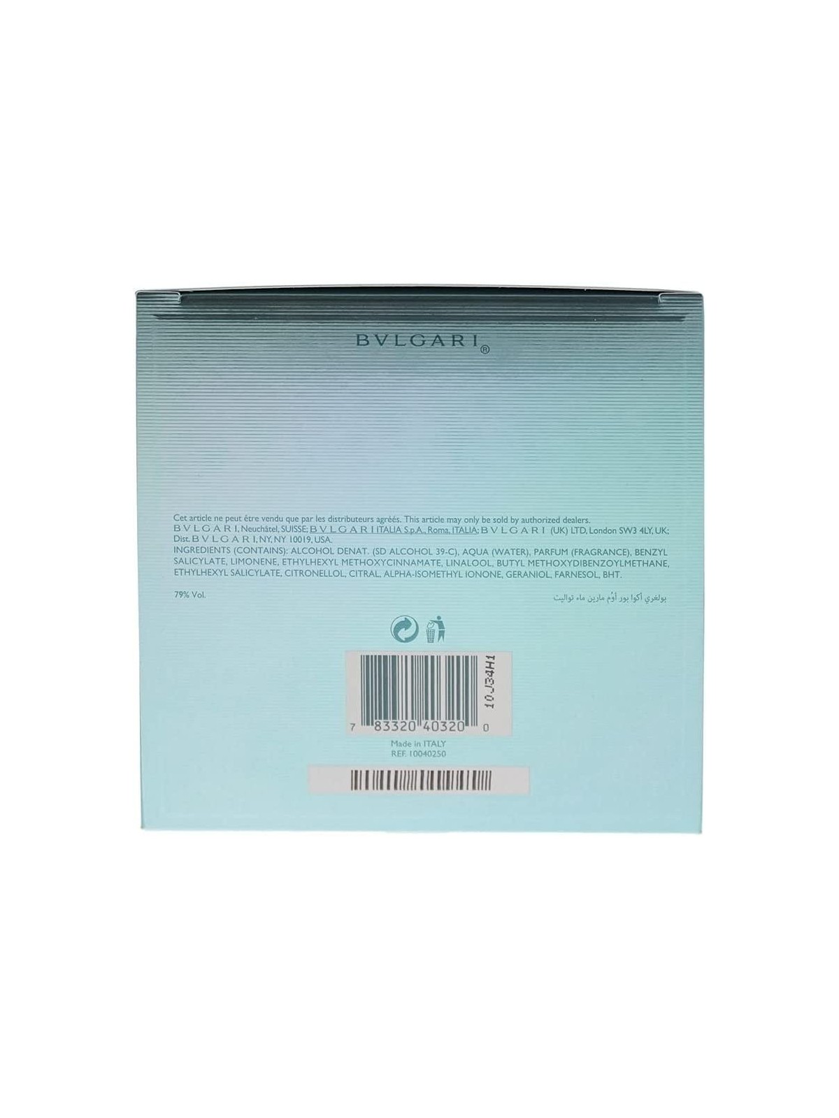 Bvlgari Aqua pour Homme Marine eau de toilette uomo 100ml