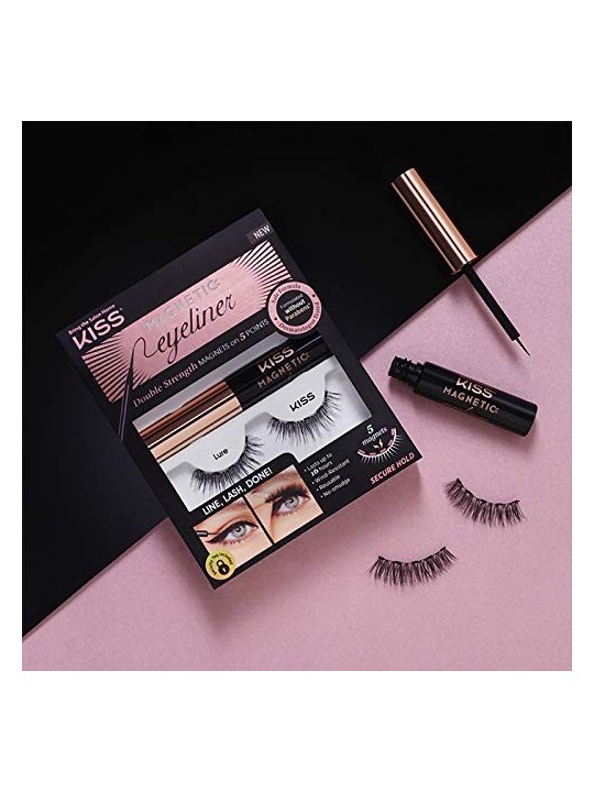Kiss My Face Kit eyeliner e ciglia magnetiche Ciglia finte magnetiche con eyeliner donna 01 Lure