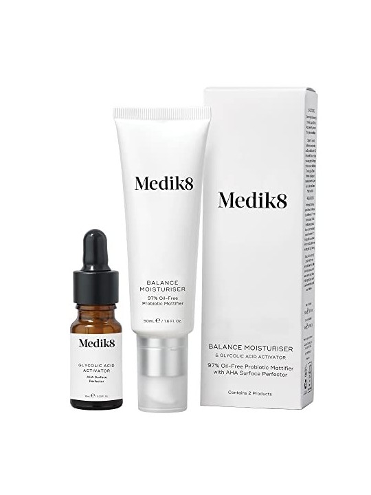 Medik8 Crema idratante riequilibrante e attivatore dell'acido glicolico Perfezionatore della superficie donna 50ml