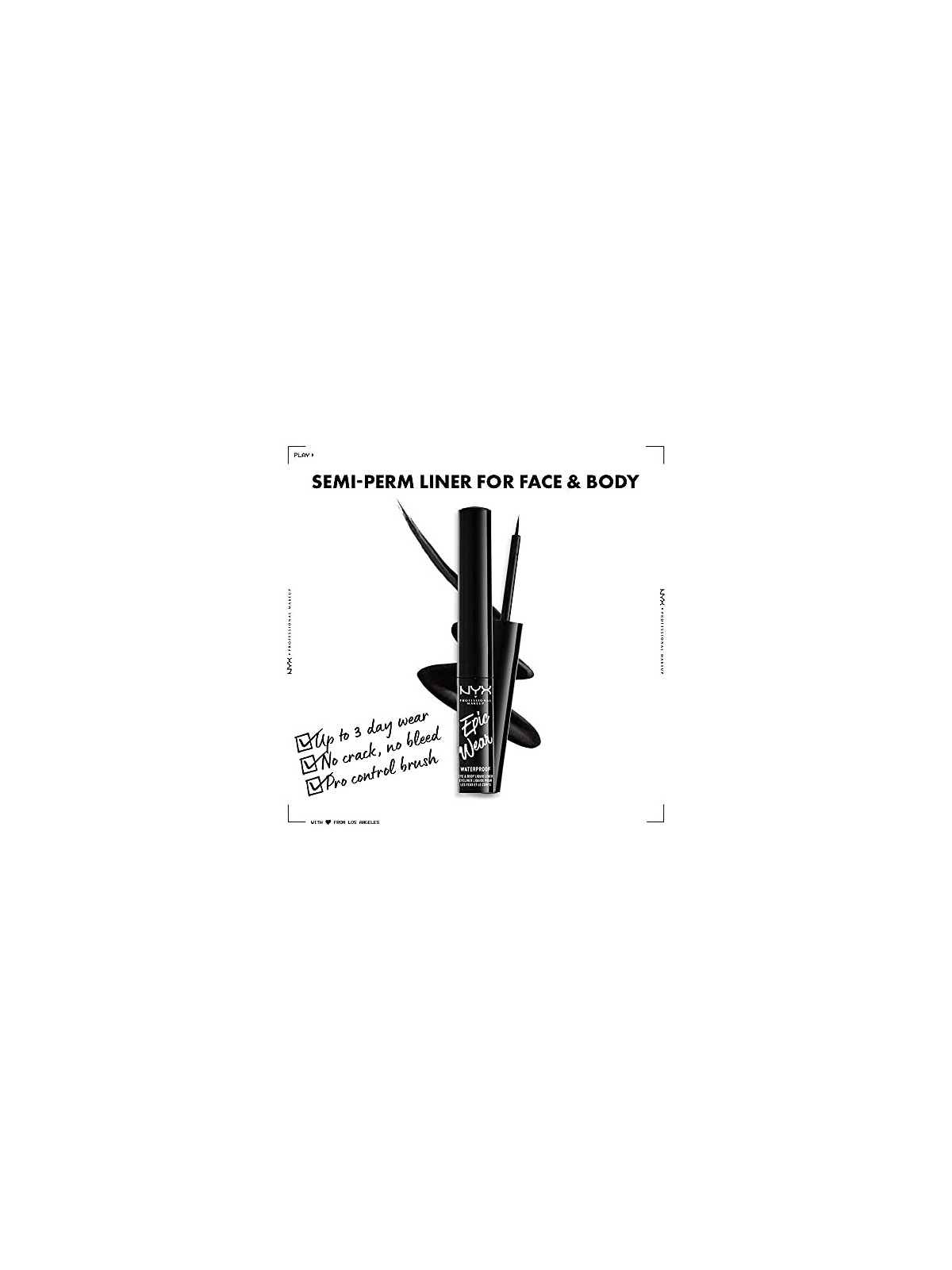 Nyx Professional Make Up EPIC WEAR eyeliner liquido impermeabile nero unisex