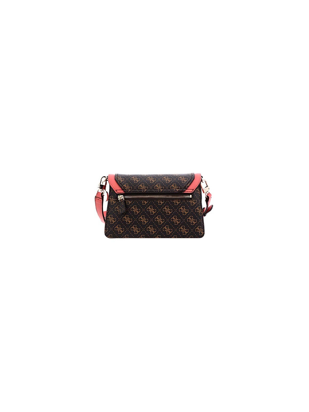 Borsa a Tracolla Guess Camy 4G Logo CoralloMarrone