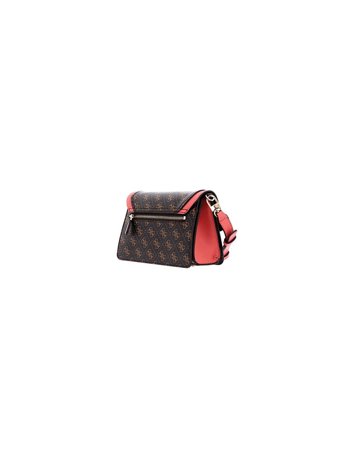 Borsa a Tracolla Guess Camy 4G Logo CoralloMarrone