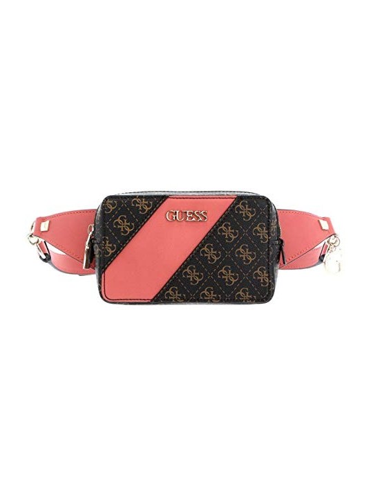 Guess Camy Coral/Brown Logo 4G Fanny Pack for Women
