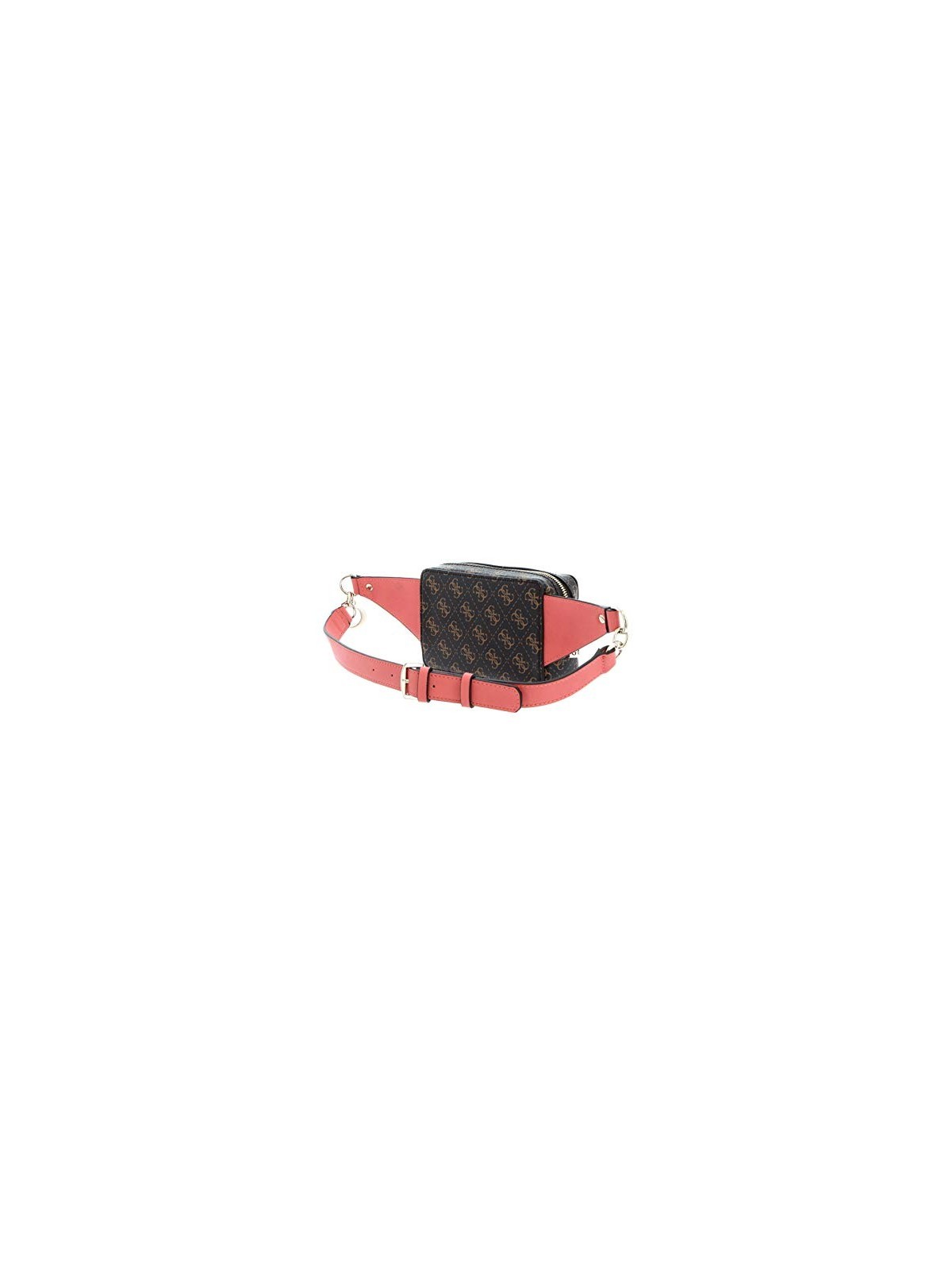 Guess Camy Coral/Brown Logo 4G Fanny Pack for Women