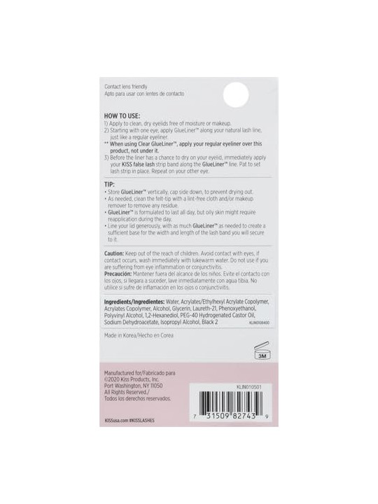 Kiss Lash Glue Liner Black 0.7ml
