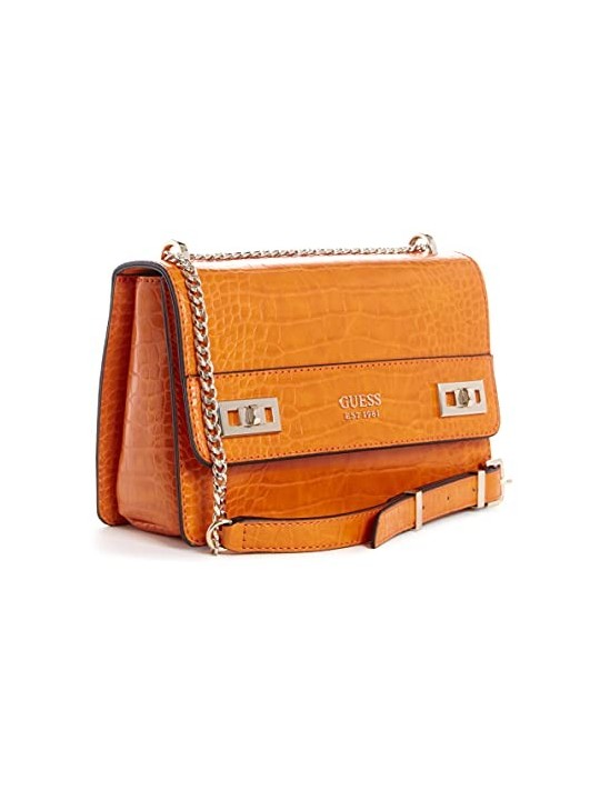 Guess Katey Convertibile Xbody Flap Borsa a Tracolla Arancione