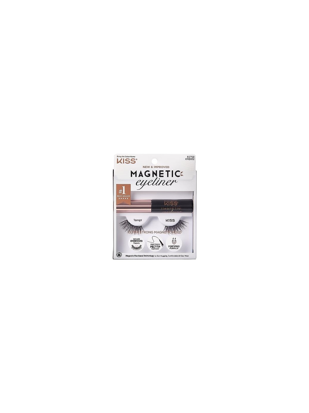 Kiss My Face Kit eyeliner e ciglia magnetiche Ciglia finte magnetiche con eyeliner donna 02 Tempt