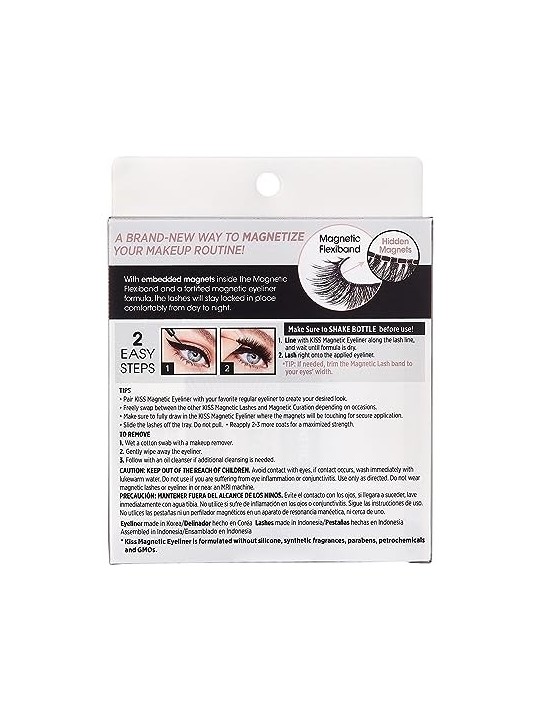 Kiss My Face Kit eyeliner e ciglia magnetiche Ciglia finte magnetiche con eyeliner donna 02 Tempt
