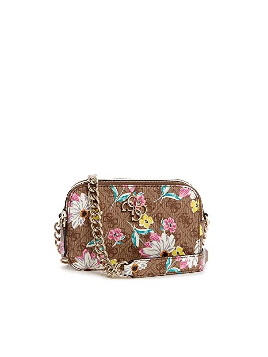 Guess Noelle Borsa a Tracolla con Doppie Zip Floreale Donna