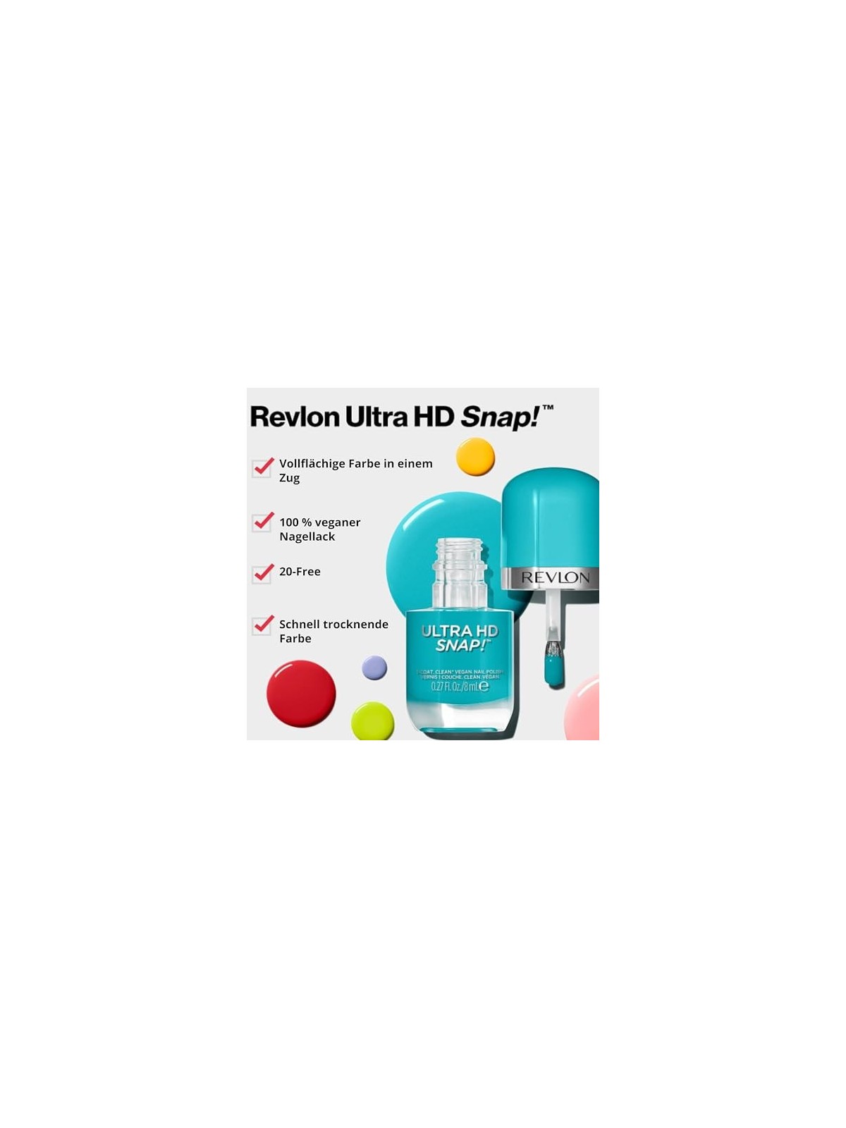 Smalto unghie Revlon Mass Market ULTRA HD SNAP! 001-early bird 8ml donna