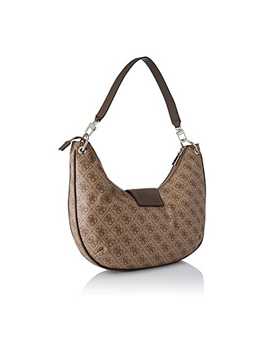 Borsa Hobo Guess Brightside Poliuretano Latte Donna