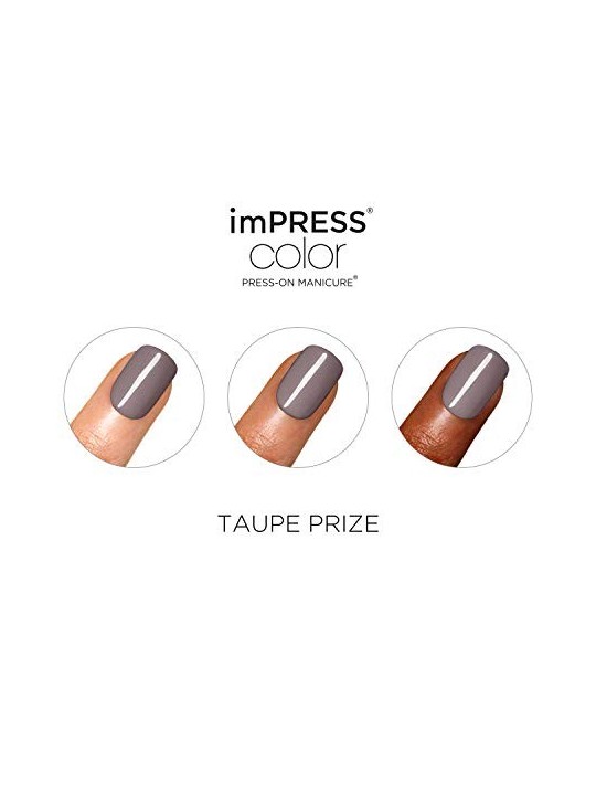 Unghie autoadesive Kiss My Face imPRESS Color Taupe Prize