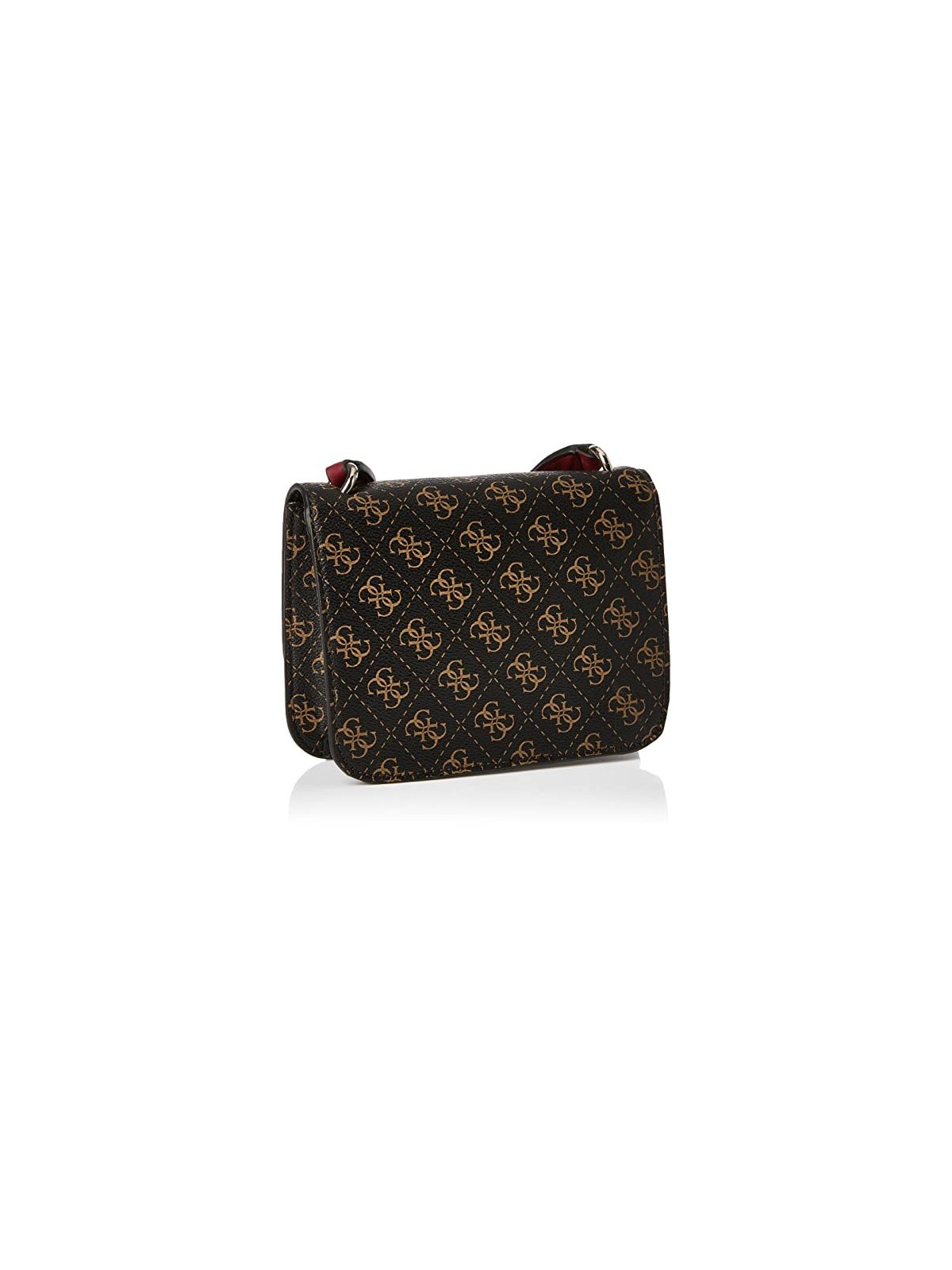 Guess Borsa a Tracolla Noelle in Pelle con Logo 4G Marrone Donna