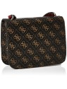 Guess Borsa a Tracolla Noelle in Pelle con Logo 4G Marrone Donna