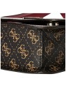 Guess Borsa a Tracolla Noelle in Pelle con Logo 4G Marrone Donna