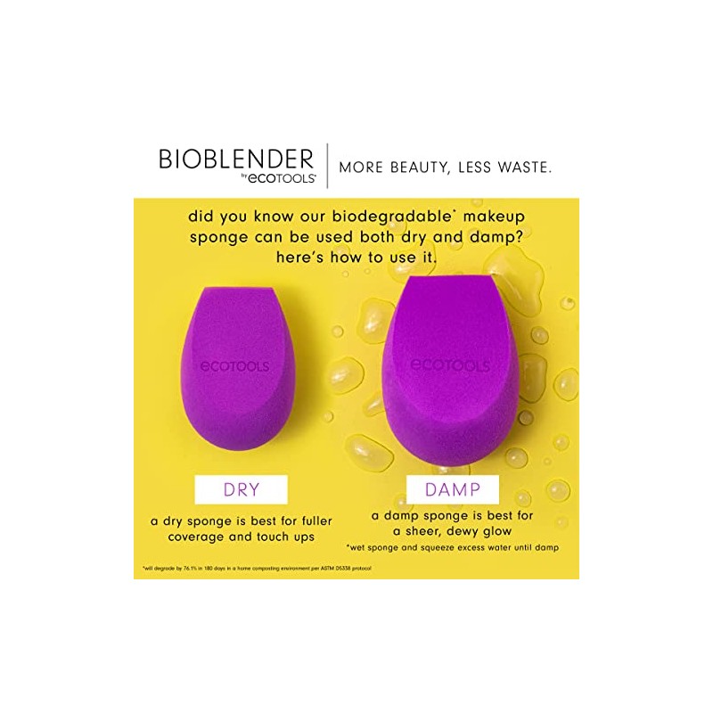 Ecotools Bioblender Spugna per Trucco x3 pezzi Viola