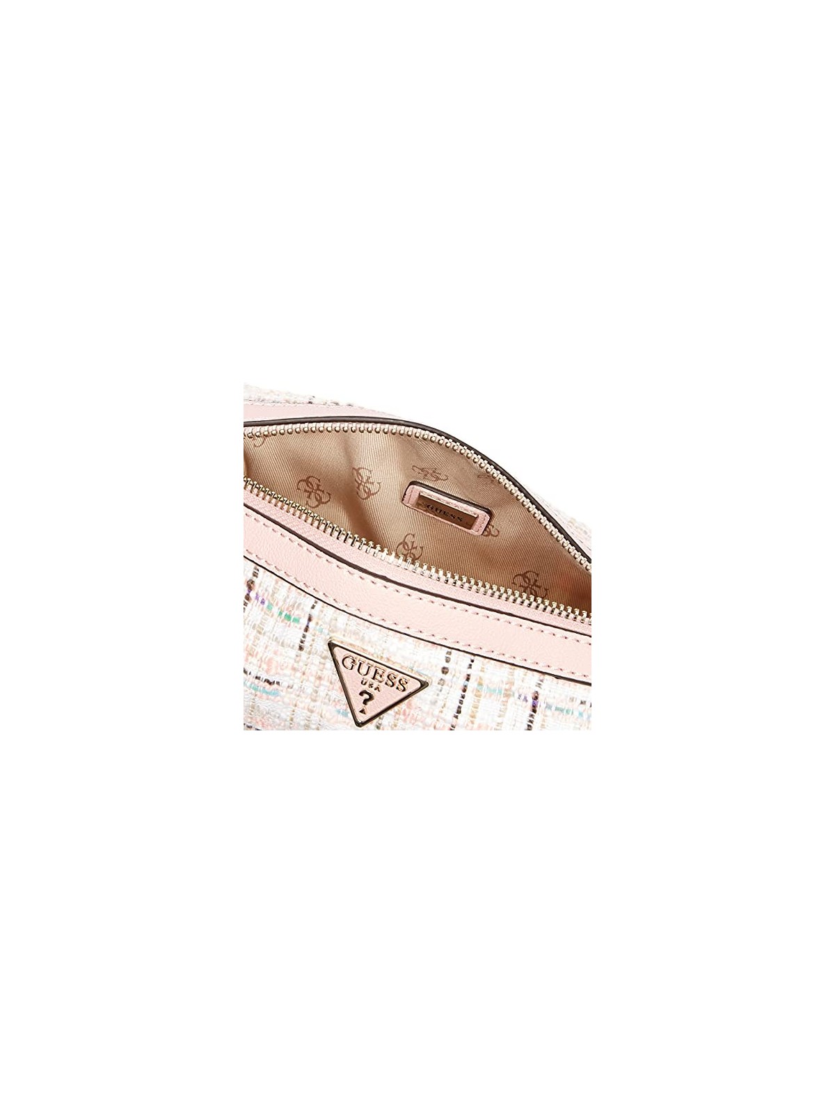 Guess Manhattan Pink Tweed Shoulder Bag