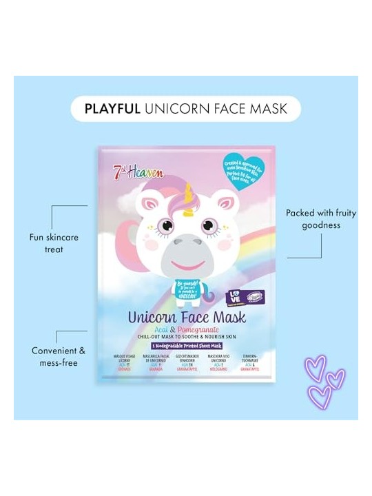 7th Heaven ANIMAL UNICORN Face Mask 1 unit