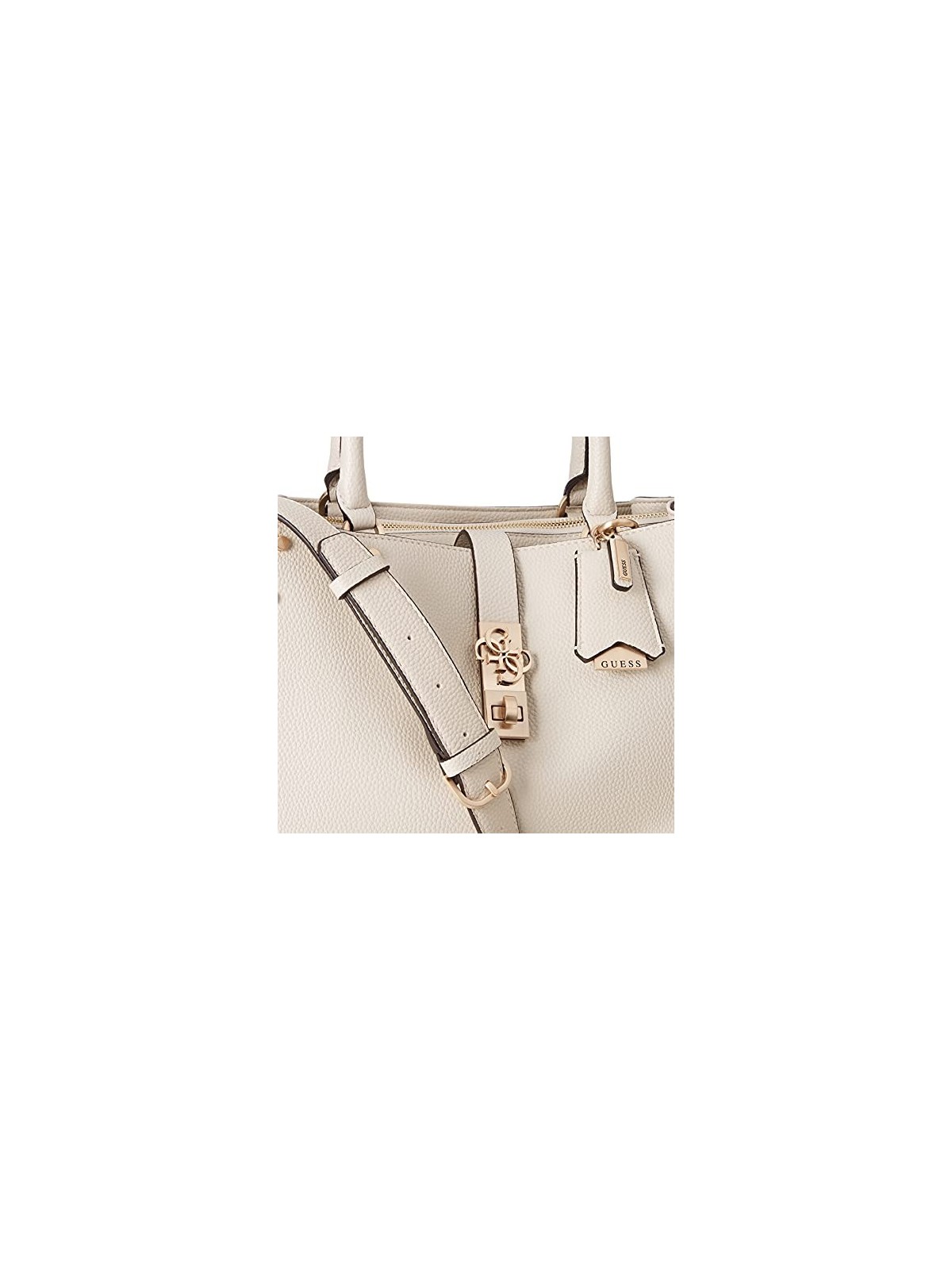 Guess Albury Synthetic Leather White Bag