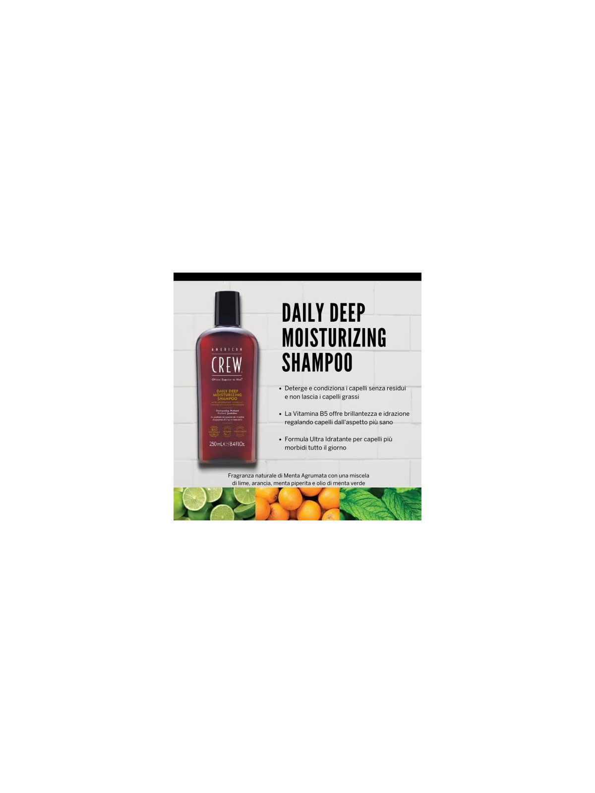 American Crew Shampoo idratante profondo quotidiano uomo 250ml