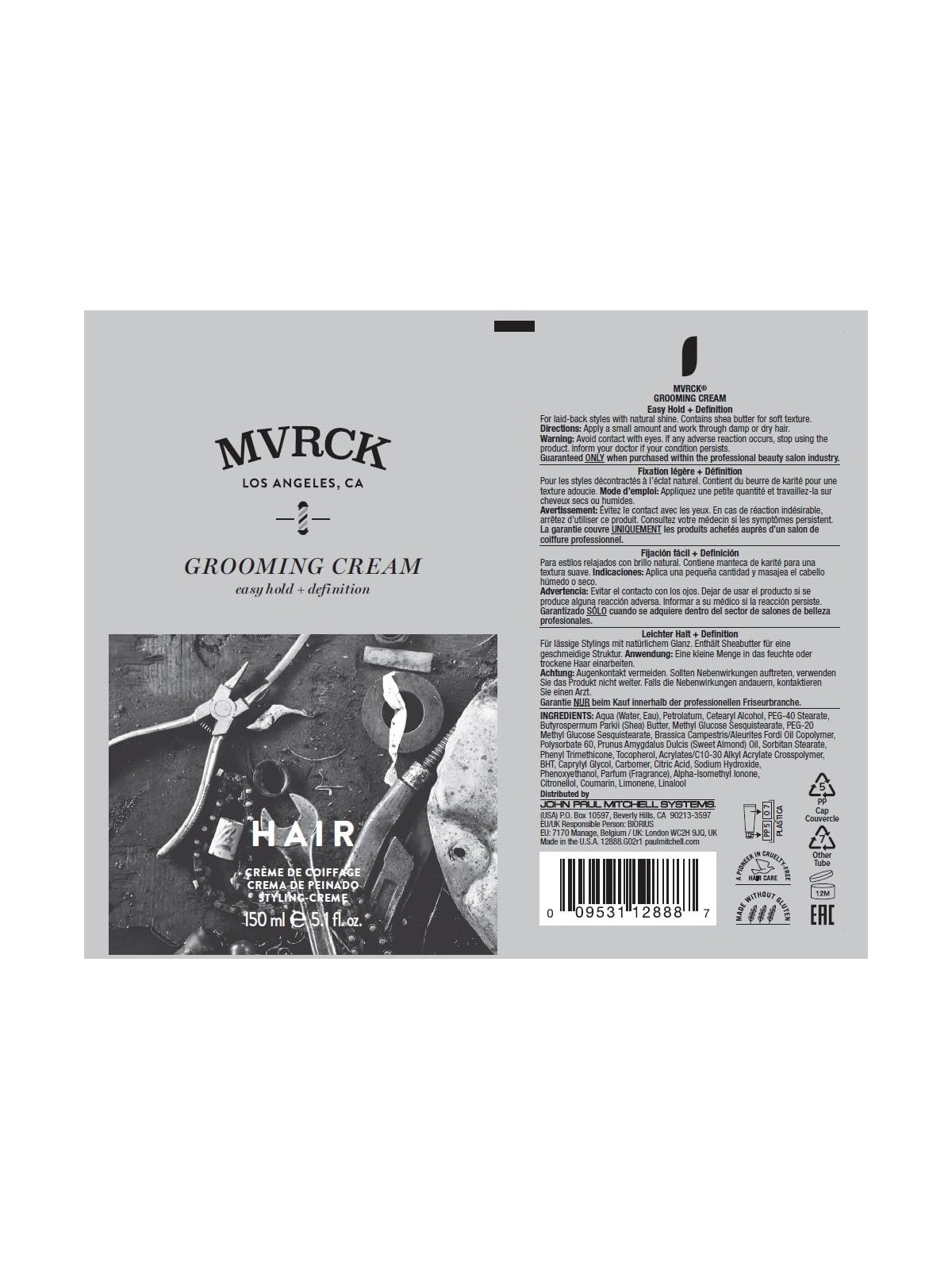 Paul Mitchell Crema modellante per capelli MVRCK Hair Grooming Cream 150ml uomo Paul Mitchell www.essenzetotalstyle.com 