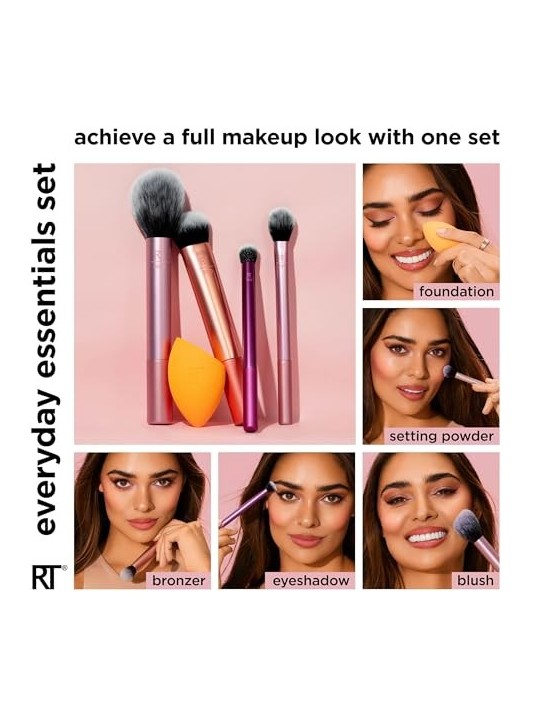 Set di pennelli cosmetici Real Techniques Everyday Essentials