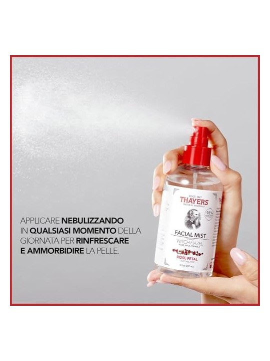 Thayers Witch Hazel con Aloe Vera Spray viso senza profumo pelle sensibile 237ml