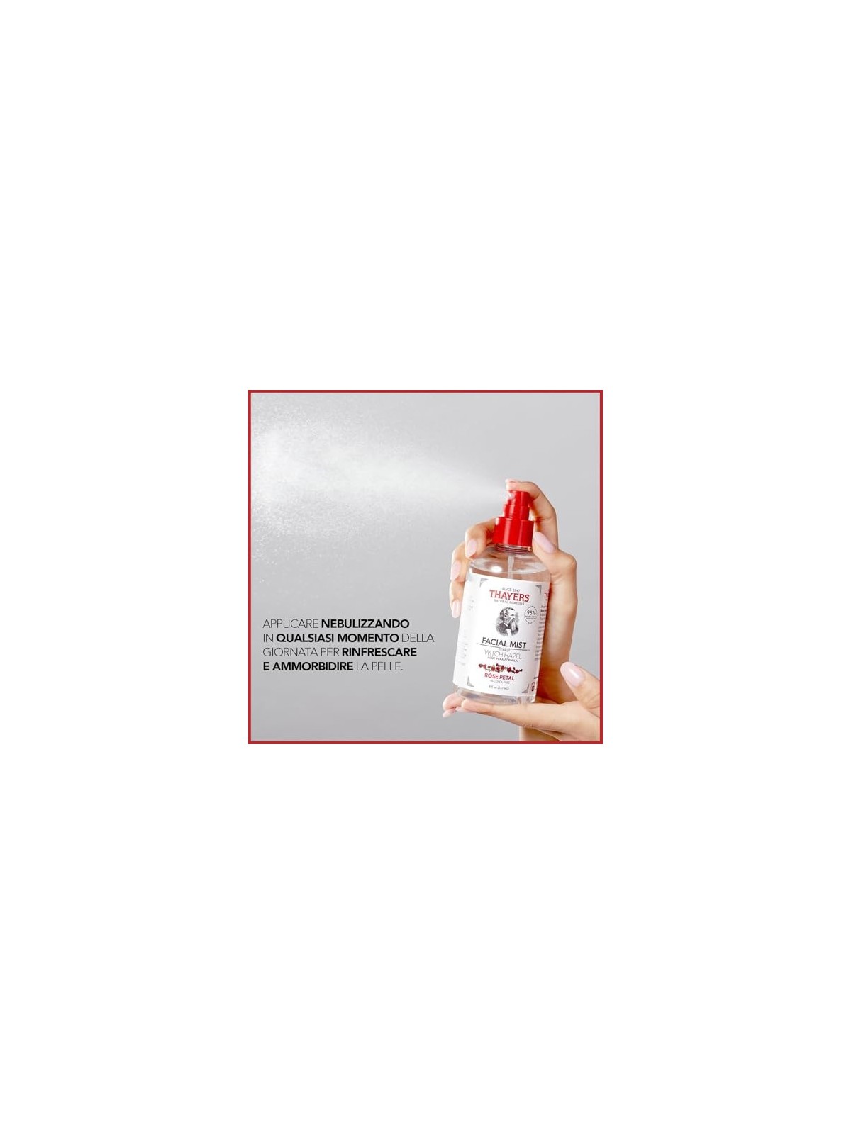Thayers Witch Hazel con Aloe Vera Spray viso senza profumo pelle sensibile 237ml