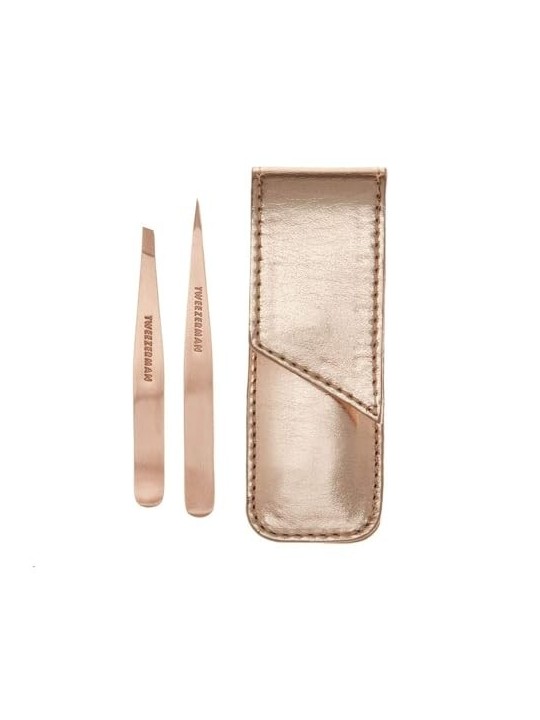 Rose Gold Tweezers Set with Case Unisex