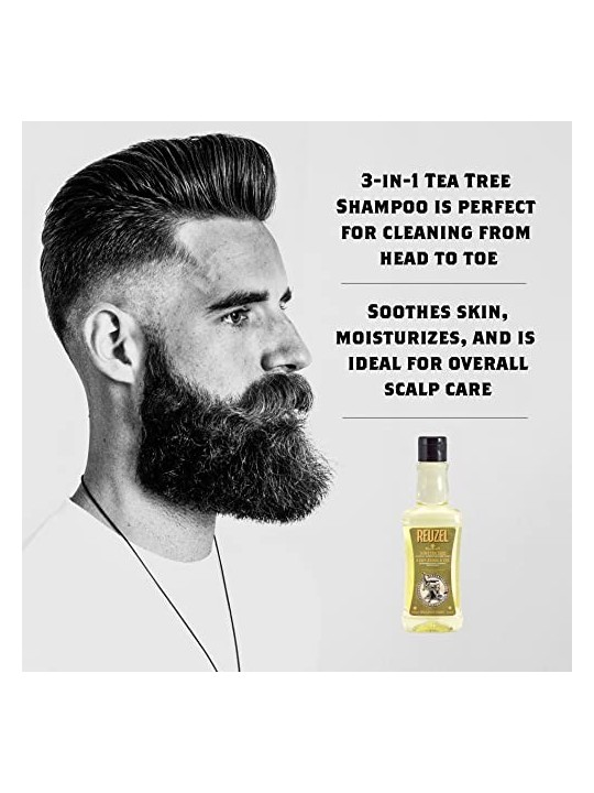 Reuzel Shampoobalsamobagnoschiuma Tea Tree 3 in 1 Shampoo da uomo 3in1 uomo 350ml