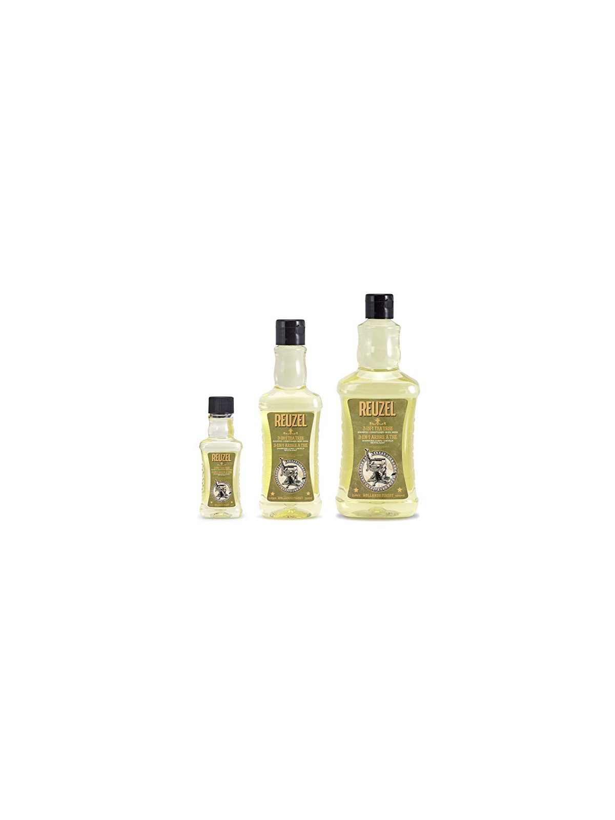 Reuzel Shampoobalsamobagnoschiuma Tea Tree 3 in 1 Shampoo da uomo 3in1 uomo 350ml