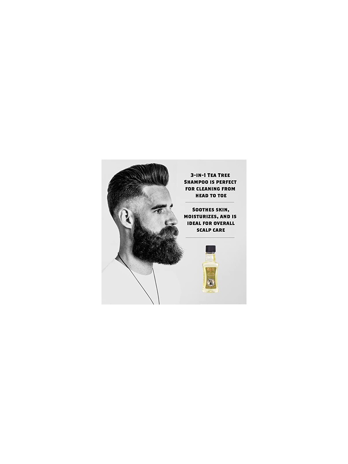 Reuzel Shampoobalsamobagnoschiuma Tea Tree 3 in 1 Shampoo da uomo 3in1 uomo 100ml