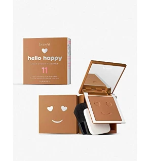 Benefit Hello Happy Velvet Matte Finish Fondotinta Compatto 11 Dark Neutral 7 g donna