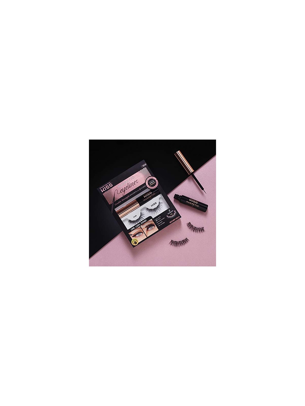 Kiss My Face Kit eyeliner e ciglia magnetiche Ciglia finte magnetiche con eyeliner donna 01 Lure