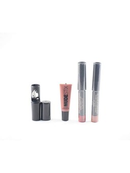 Set Nudestix Red Hot Lips Mini Kit Rossetto Crema Reale 04 Nude 2ml