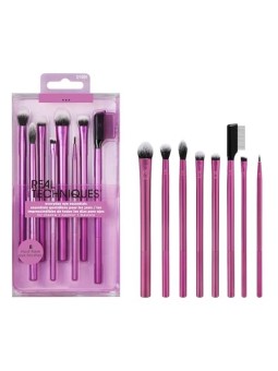 Real Techniques Set di pennelli Everyday Eye Essentials Un set di pennelli cosmetici per il trucco degli occhi donna