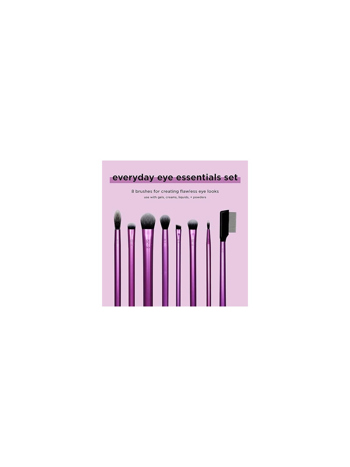 Real Techniques Set di pennelli Everyday Eye Essentials Un set di pennelli cosmetici per il trucco degli occhi donna
