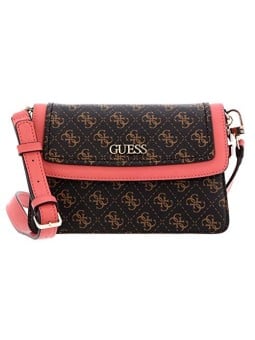 Borsa a Tracolla Guess Camy 4G Logo CoralloMarrone