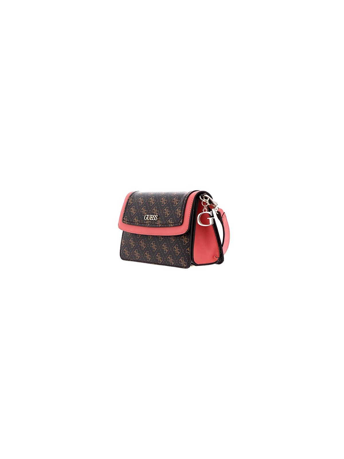 Borsa a Tracolla Guess Camy 4G Logo CoralloMarrone