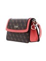 Borsa a Tracolla Guess Camy 4G Logo CoralloMarrone