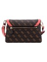 Borsa a Tracolla Guess Camy 4G Logo CoralloMarrone