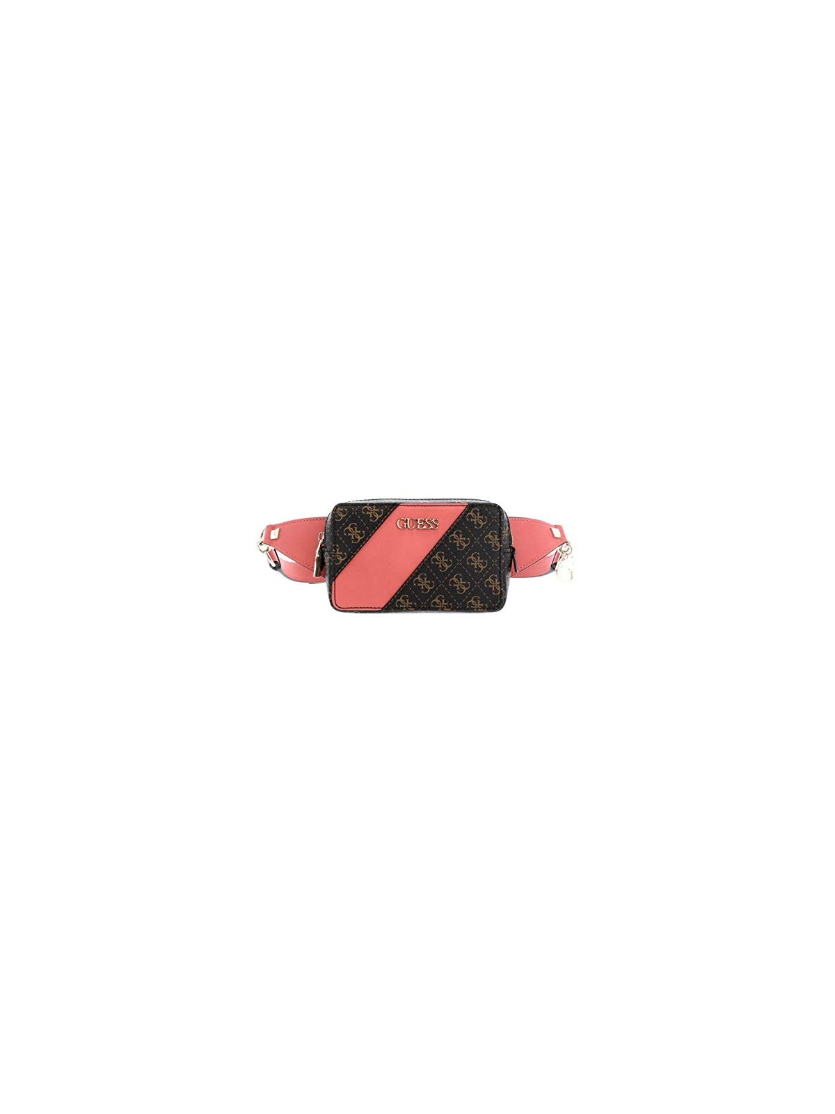 Guess Camy Coral/Brown Logo 4G Fanny Pack for Women