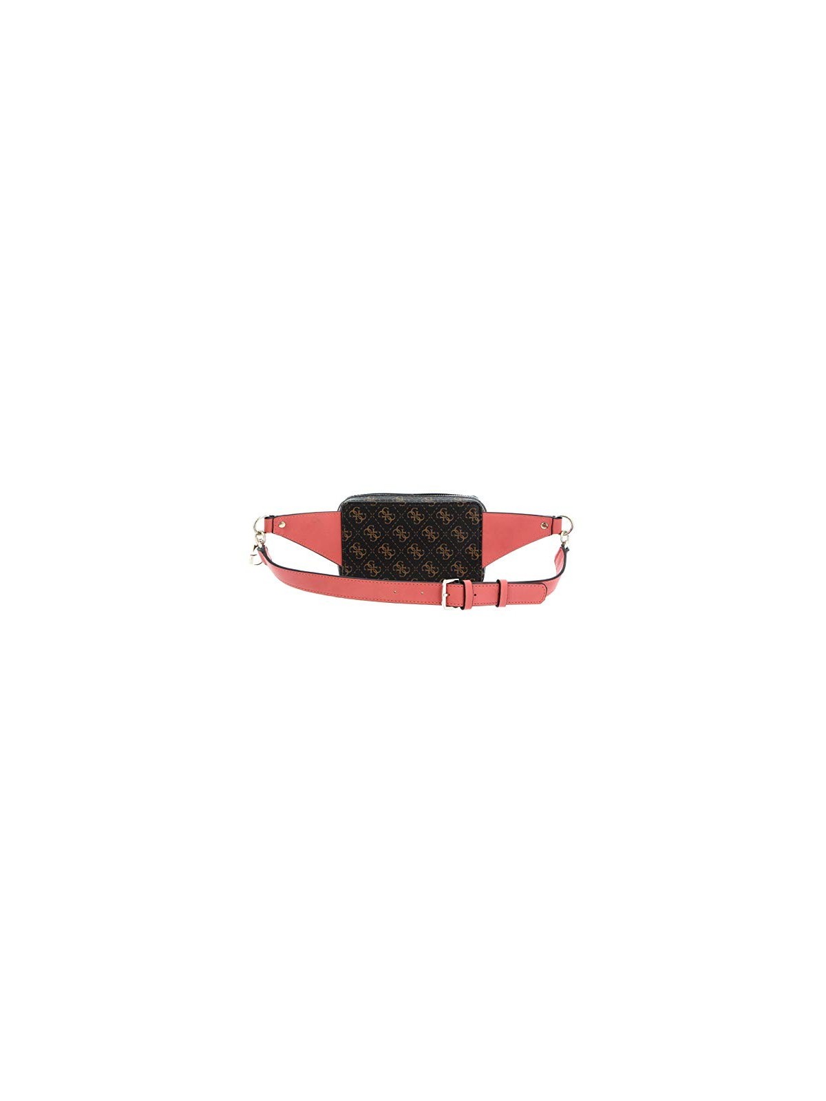 Guess Camy Coral/Brown Logo 4G Fanny Pack for Women